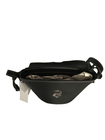 Calvin Klein Lock Leather Bucket Bag – Black/Silver - Image 3