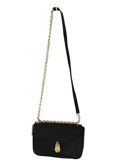 Calvin Klein Lock Leather Crossbody Bag – Black/Gold - Image 2