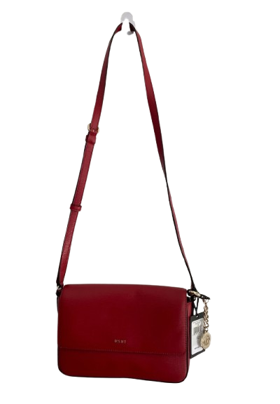 Authentic DKNY Bryant-MD Flap Crossbody – Red
