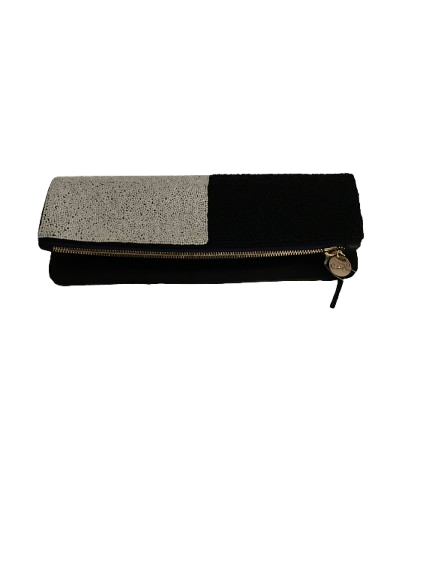 Clare V. Los Angeles Foldable Beaded Mini Purse - Black & White - Image 2