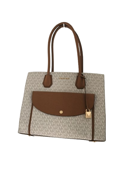 Michael Kors Mercer Extra Large Pocket Tote - Vanilla/Acorn/Gold