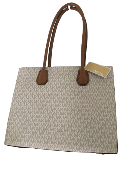 Michael Kors Mercer Extra Large Pocket Tote - Vanilla/Acorn/Gold - Image 2