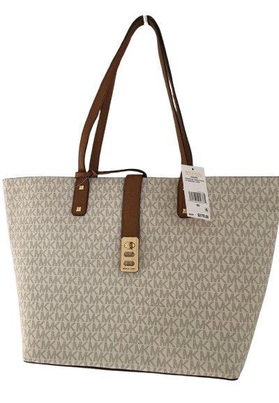 MICHAEL Michael Kors Karson Carry All Tote, Large, Vanilla/Acorn