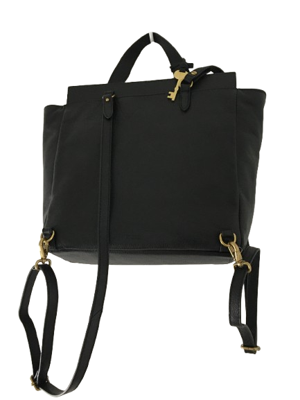 Fossil Amelia Calf Hair Backpack – Black/White Cheetah/Gold - Image 3