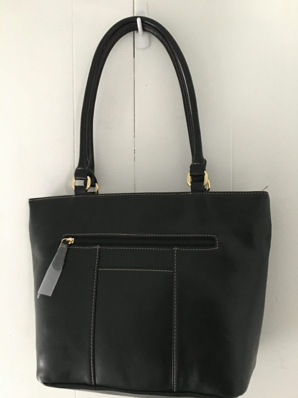 Giani Bernini Turn-Lock Glazed Tote – Black - Image 2