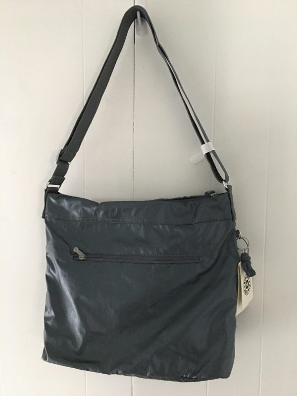 Kipling Eirene Crossbody – Steel Grey Metallic Fern/Silver - Image 2