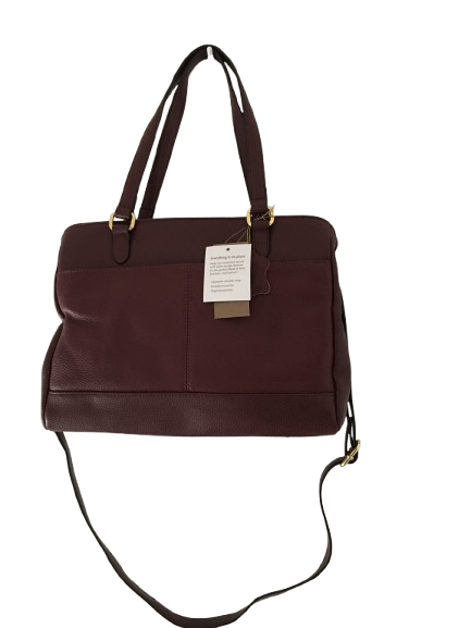 Giani Bernini Pebble Bridle Tote – Wine/Gold - Image 3
