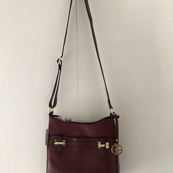 Giani Bernini Estate Wine Pebble Leather Handbag