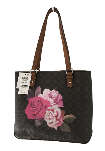 Giani Bernini Signature Rose Tote - Brown