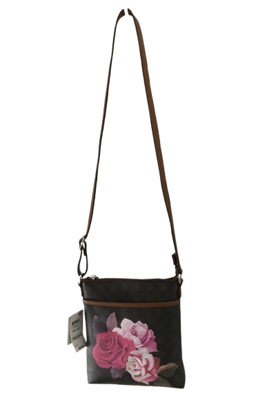 Giani Bernini Signature Rose Crossbody - Brown