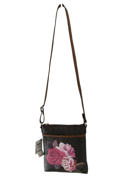 Giani Bernini Signature Rose Crossbody - Brown
