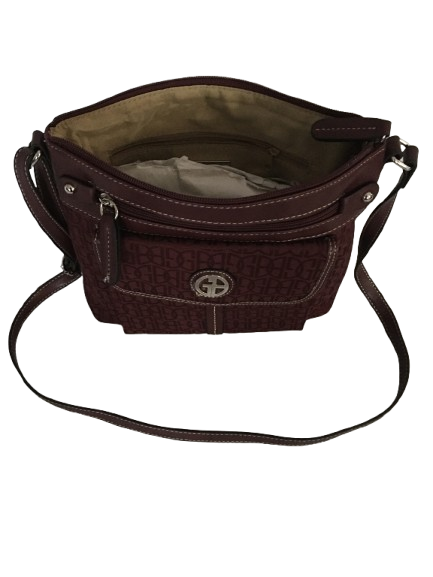 Giani Bernini Annabelle Signature Crossbody Bag - Wine - Image 2