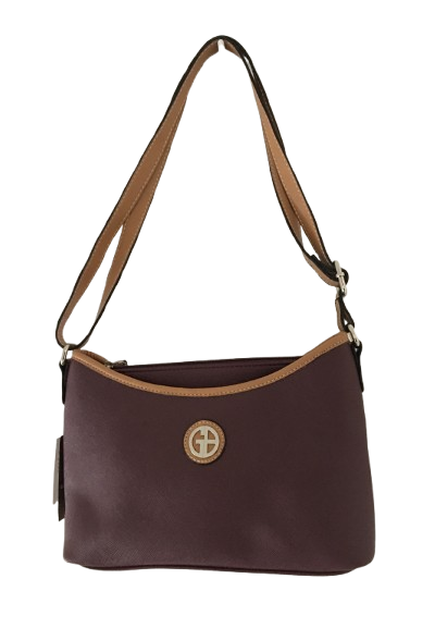 Giani Bernini Saffiano East-West Crossbody - Wine