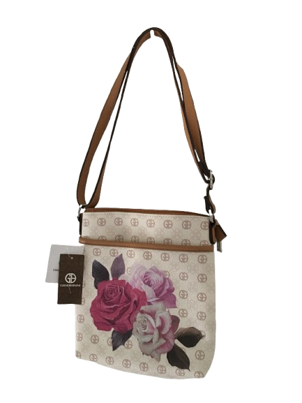 Giani Bernini Signature Rose Crossbody - Tan