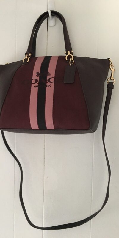 Coach Horse And Carriage Jacquard Prairie Satchel 69646 Oxblood/Gold