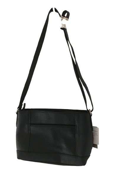Giani Bernini Pebble Leather Tassel Crossbody – Black/Gold - Image 3