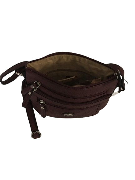 Giani Bernini Estate Wine Pebble Leather Handbag - Image 3