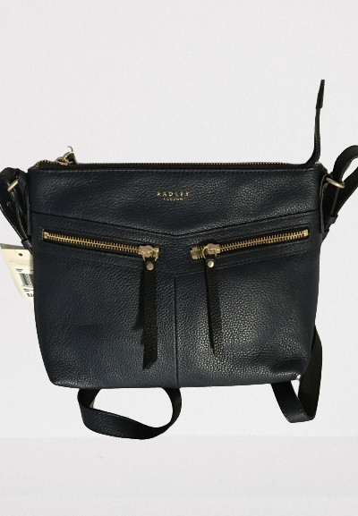 Radley London Smith Street Leather Zip-Top Crossbody – Black