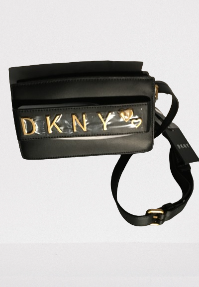DKNY Smokey Leather Belt Bag – Black/Gold