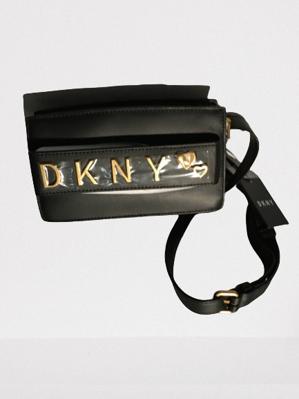 DKNY Smokey Leather Belt Bag – Black/Gold