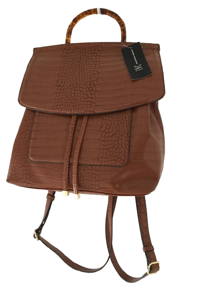 Inc Daizzee Bangle Backpack – Pecan Croco/Gold