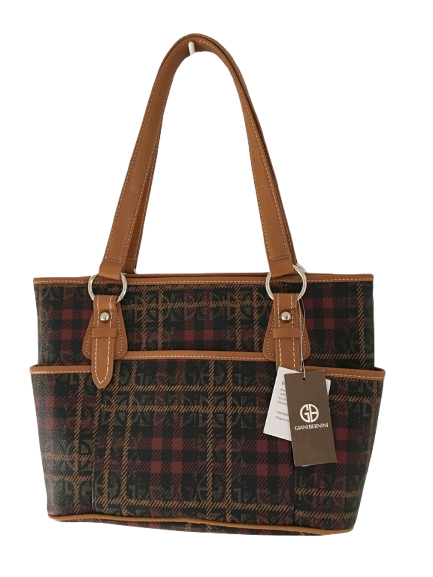 Giani Bernini Plaid Block Signature Tote - Image 3