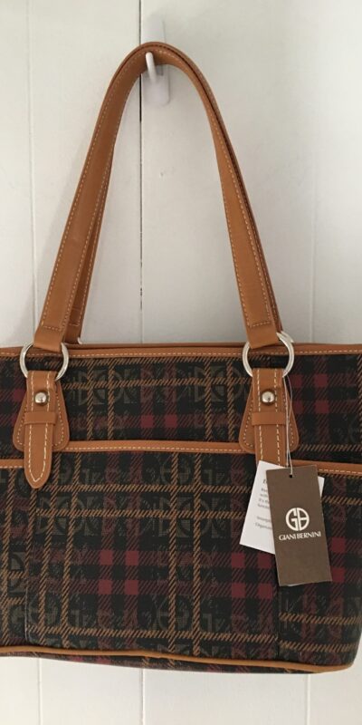 Giani Bernini Plaid Block Signature Tote