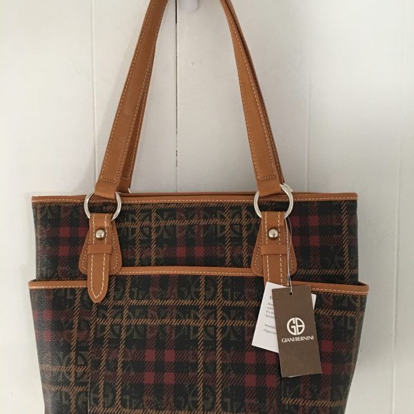 Giani Bernini Plaid Block Signature Tote