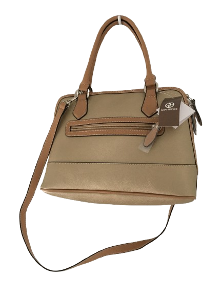 Giani Bernini Saffiano Dome Faux Leather Satchel – Champagne - Image 2