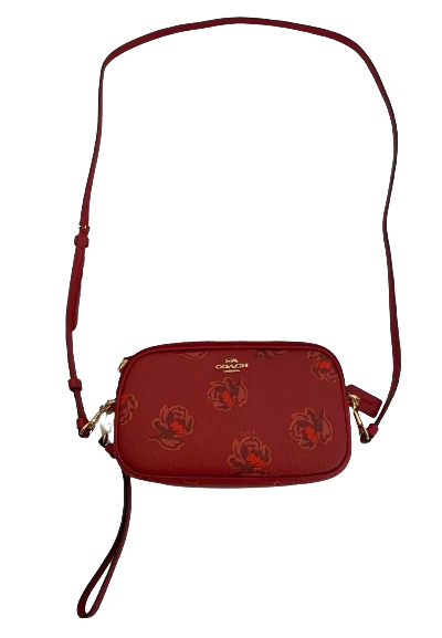 Coach New York Mini Crossbody Bag Floral Pattern – Red