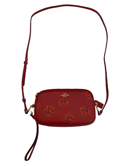 Coach New York Mini Crossbody Bag Floral Pattern – Red