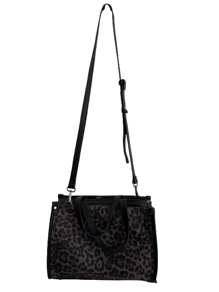 Inc International Concepts Remmey Satchel Leopard Print Crossbody – Black/Gray - Image 2