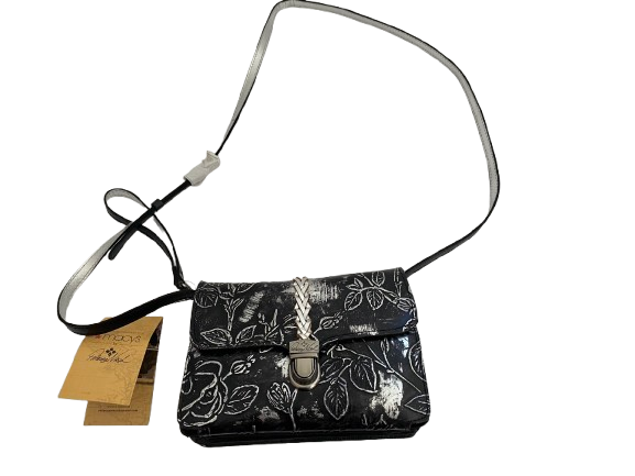Patricia Nash Leather Crossbody Small Bag – Black/Silver