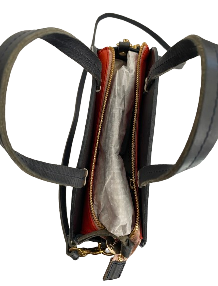 Clare V. Italian Vachetta Soft Leather Crossbody Bag – Black - Image 3