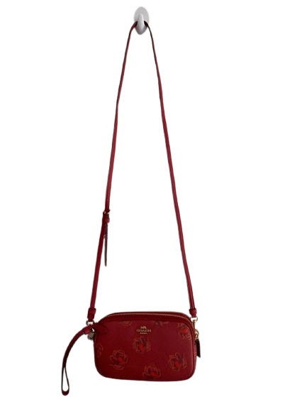 Coach New York Mini Crossbody Bag Floral Pattern – Red - Image 3