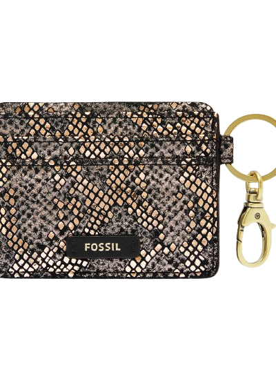 Fossil Lee Card Case - Silver Metallic