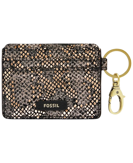 Fossil Lee Card Case - Silver Metallic