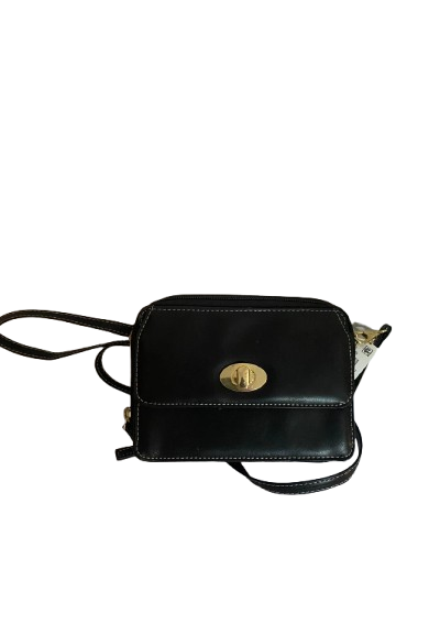 Giani Bernini Turn-Lock Glazed Crossbody - Black