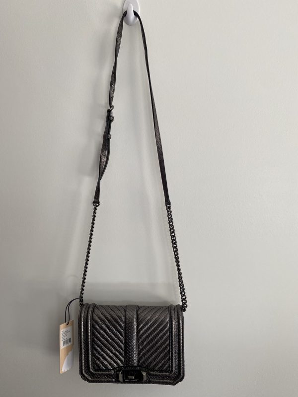 Rebecca Minkoff Chevron Quilted Leather Love Crossbody Shoulder Bag /Chain inset - Image 2