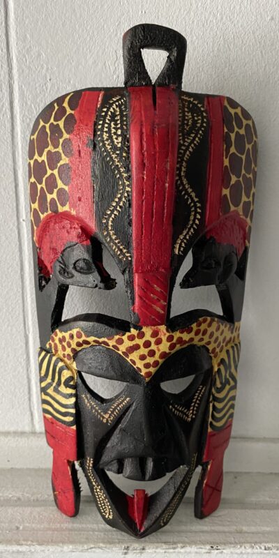 Kenya Maasai Tribal Hand-Carved Decorative Mask – 8-9 inch