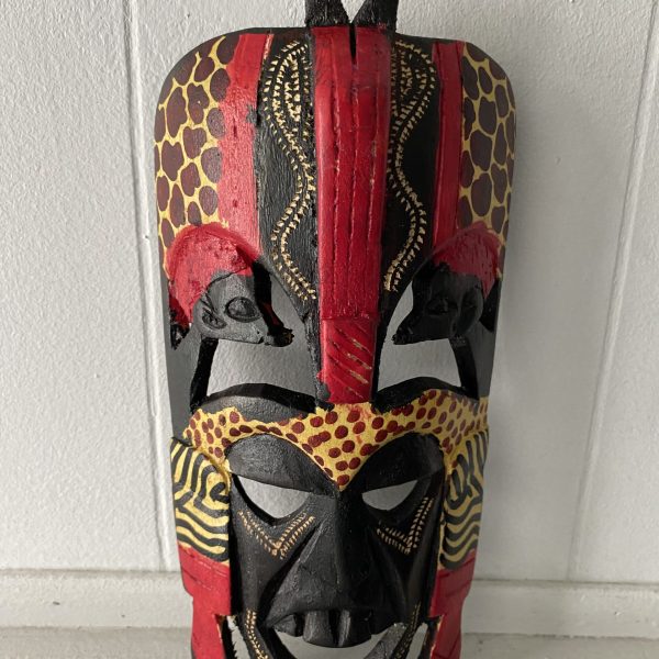 Kenya Maasai Tribal Hand-Carved Decorative Mask – 8-9 inch