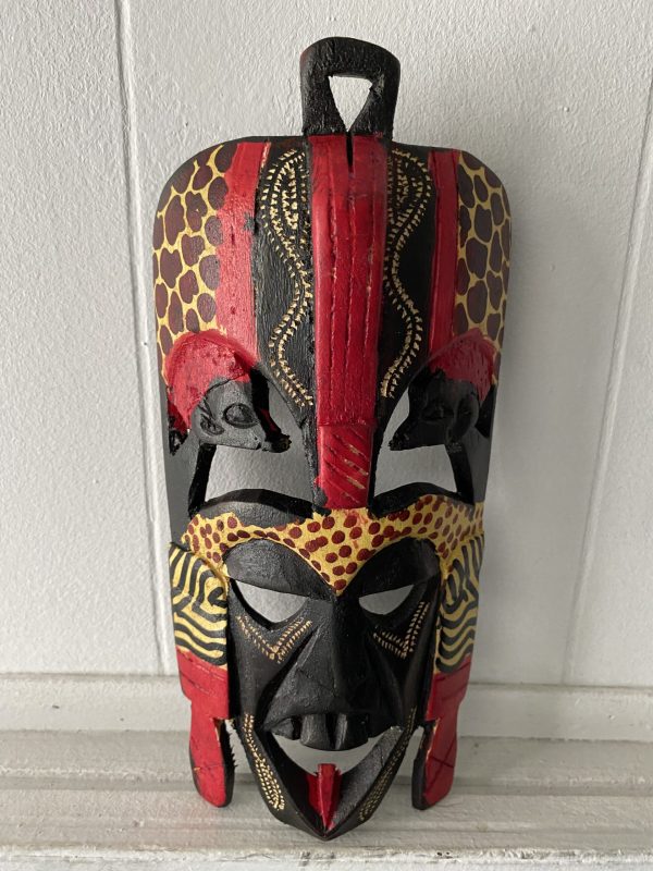 Kenya Maasai Tribal Hand-Carved Decorative Mask – 8-9 inch