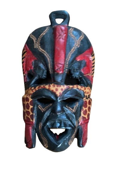 Kenya Maasai Tribal Hand-Carved Decorative Mask – 8-9 inch