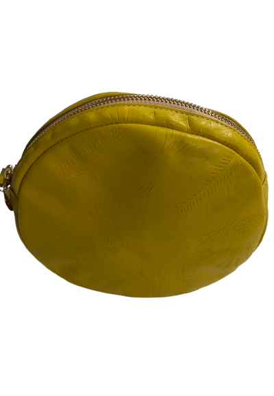 Clare V. Los Angeles Patterned Leather Crossbody Purse – Yellow