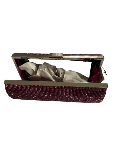 Original INC Ranndi Sparkle Evening Clutch – Fuchsia - Image 3