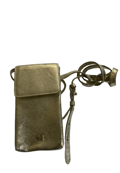 Radley London Leather Phone Case Crossbody Purse Wallet - Gold