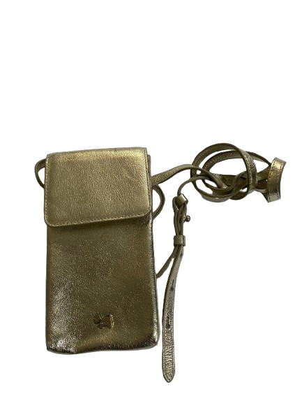 Radley London Leather Phone Case Crossbody Purse Wallet - Gold