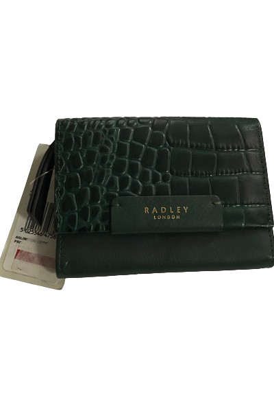 Radley London Croc-Embossed Arlington Court Leather Wallet in Seaweed