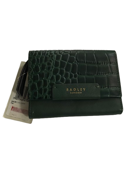 Radley London Croc-Embossed Arlington Court Leather Wallet in Seaweed