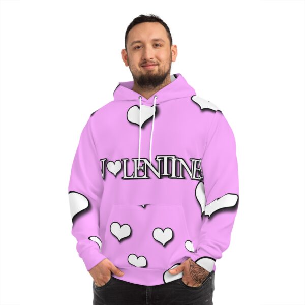 Unisex Pink Valentine Fashion Hoodie - Image 3